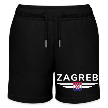 T-shirt de fan de Zagreb pour les amoureux de la Croatie - Short de jogging enfant bio Stanley/Stella - noir - Devant