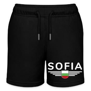 Sofia Design – Fière de la capitale bulgare - Short de jogging enfant bio Stanley/Stella - noir - Devant