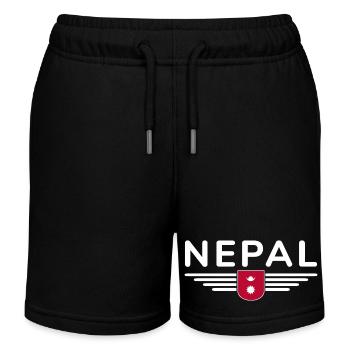 Design Népal – Aventure himalayenne - Short de jogging enfant bio Stanley/Stella - noir - Devant