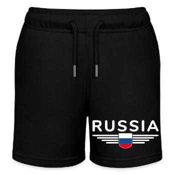 T-shirt Russie – Fierté et tradition - Short de jogging enfant bio Stanley/Stella - noir - Devant