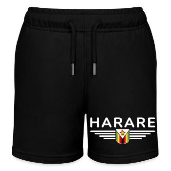 Harare T-Shirt for Zimbabwe Fans - Kids Organic Sweat Shorts by Stanley/Stella - black - Front