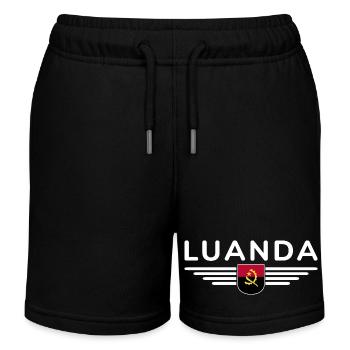 Luanda Design – Stolz der Hauptstadt - Kinder Organic Joggingshorts Mini Bolter von Stanley/Stella - Schwarz - Vorne