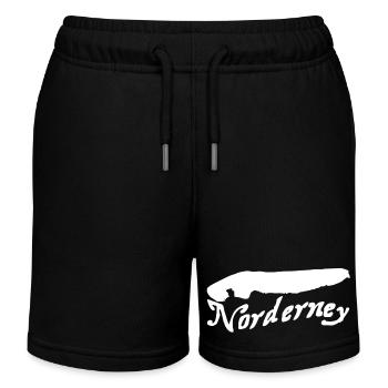 Norderney Tattoo - Kinder Organic Joggingshorts Mini Bolter von Stanley/Stella - Schwarz - Vorne