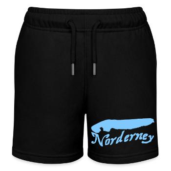 Norderney Tattoo - Kinder Organic Joggingshorts Mini Bolter von Stanley/Stella - Schwarz - Vorne