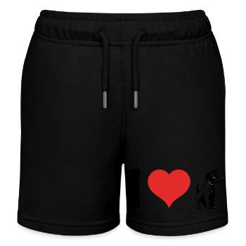 I love Jack Russell Terriers - Pet Design - Kinder Organic Joggingshorts Mini Bolter von Stanley/Stella - Schwarz - Vorne