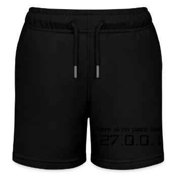 There is no place like 127.0.0.1 (localhost) - Kids Organic Sweat Shorts by Stanley/Stella - black - Front