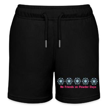 No d'amis sur jours de poudre - Short de jogging enfant bio Stanley/Stella - noir - Devant