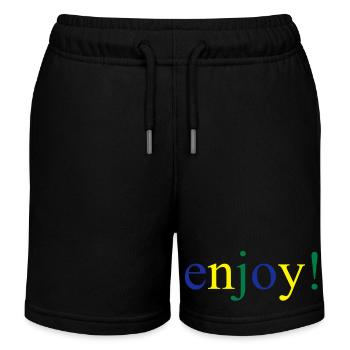enjoy - Kids Organic Sweat Shorts by Stanley/Stella - black - Front