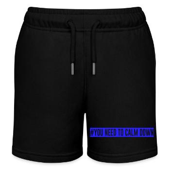 #Vous devez vous calmer - Bleu! - Short de jogging enfant bio Stanley/Stella - noir - Devant