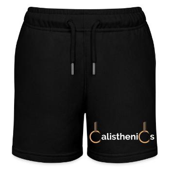calisthenics rings rings fitness athlete team - Kids Organic Sweat Shorts by Stanley/Stella - black - Front