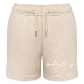 motorrad chopper custom symbol heartbeat - Kinder Organic Joggingshorts Mini Bolter von Stanley/Stella - Natur - Vorne
