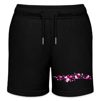 Pink Hearts Love Connection - Short de jogging enfant bio Stanley/Stella - noir - Devant