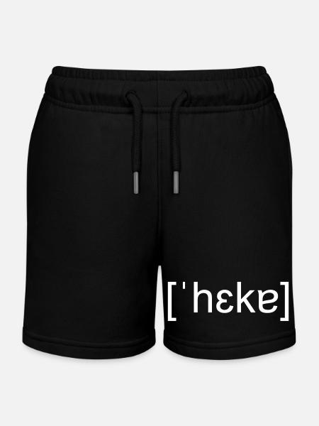 Hacker, phonetische Schreibweise, weiß - Kinder Organic Joggingshorts Mini Bolter von Stanley/Stella - Schwarz