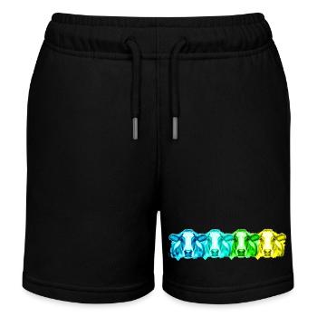 Vaches vaches - Short de jogging enfant bio Stanley/Stella - noir - Devant