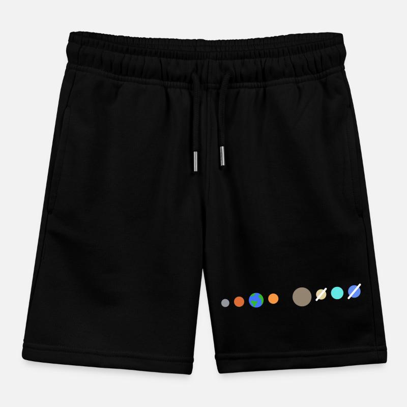 Solar system planets Kids Organic Sweat Shorts by Stanley/Stella
