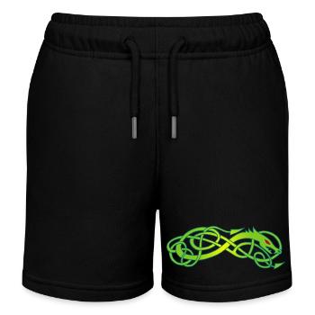 Keltische grüne Schlange - Kinder Organic Joggingshorts Mini Bolter von Stanley/Stella - Schwarz - Vorne