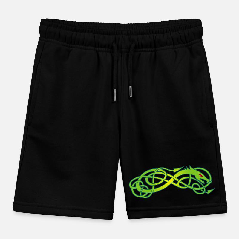 Serpent celte vert Short de jogging enfant bio Stanley/Stella
