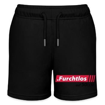 Furchtlos auf 50ccm Stolzer Mofa- und Mopedfahrer - Kinder Organic Joggingshorts Mini Bolter von Stanley/Stella - Schwarz - Vorne