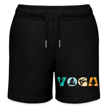 Yoga - Kinder Organic Joggingshorts Mini Bolter von Stanley/Stella - Schwarz - Vorne