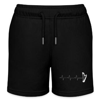 Mein Herz schlägt für die Harfe | ZiachON! - Kinder Organic Joggingshorts Mini Bolter von Stanley/Stella - Schwarz - Vorne