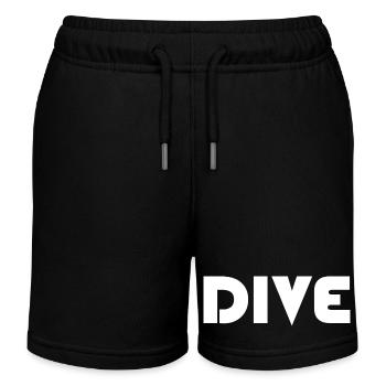 dive diver freediving diver dive icon logo - Kids Organic Sweat Shorts by Stanley/Stella - black - Front