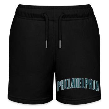 Philadelphia Arc Textured Typography - Kinder Organic Joggingshorts Mini Bolter von Stanley/Stella - Schwarz - Vorne