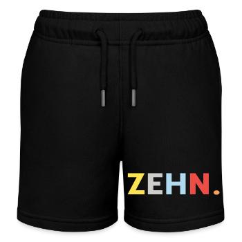 10. Geburtstag Zehn Geschenk - Kinder Organic Joggingshorts Mini Bolter von Stanley/Stella - Schwarz - Vorne