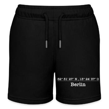 Koordinaten Berlin - Kinder Organic Joggingshorts Mini Bolter von Stanley/Stella - Schwarz - Vorne