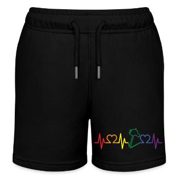 Hobby Horse Heartbeat - Kinder Organic Joggingshorts Mini Bolter von Stanley/Stella - Schwarz - Vorne