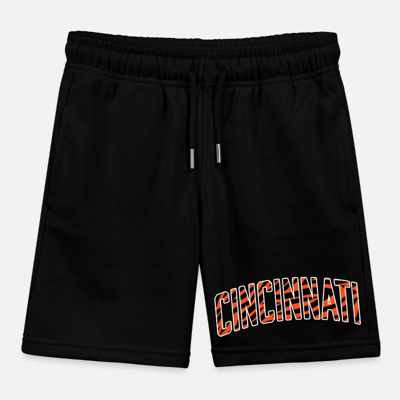 Cincinnati Tiger Stripe Kids Organic Sweat Shorts by Stanley/Stella