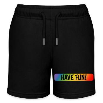 regenbogen have fun - Kinder Organic Joggingshorts Mini Bolter von Stanley/Stella - Schwarz - Vorne