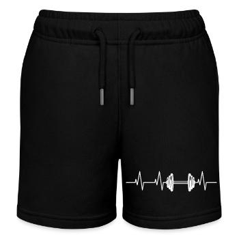 Fitness Herzschlag - Kinder Organic Joggingshorts Mini Bolter von Stanley/Stella - Schwarz - Vorne