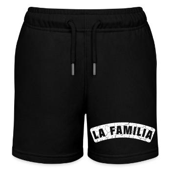 La Familia courbé dans le style grunge - Short de jogging enfant bio Stanley/Stella - noir - Devant