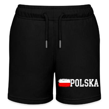 Drapeau de la Polska - Short de jogging enfant bio Stanley/Stella - noir - Devant