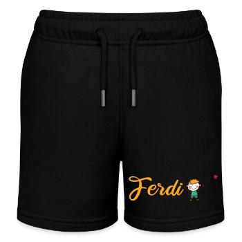 Kindergarten Kita Schule - Accessoires für Ferdi - Kinder Organic Joggingshorts Mini Bolter von Stanley/Stella - Schwarz - Vorne