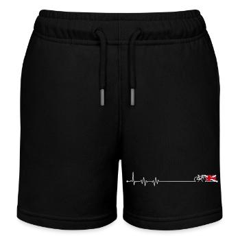 Cycle Route UK Emblem - Kids Organic Sweat Shorts by Stanley/Stella - black - Front