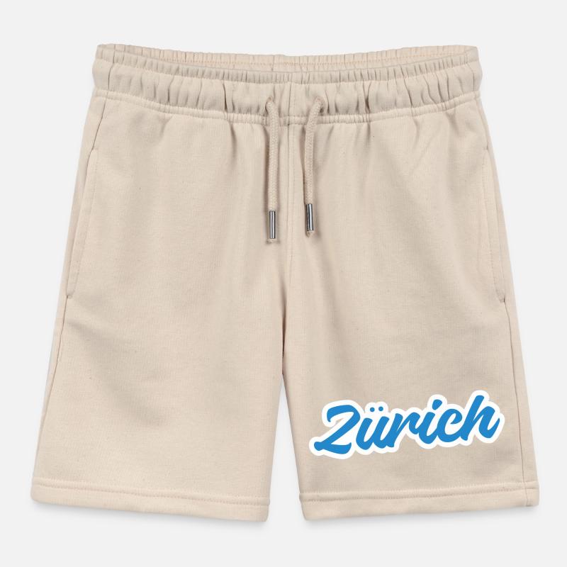 Zürich Script Blau Skyline Kinder Organic Joggingshorts Mini Bolter von Stanley/Stella