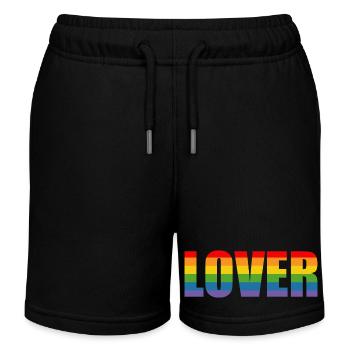 LGBT Rainbow Lover LGBT lgbtqi queer - Short de jogging enfant bio Stanley/Stella - noir - Devant