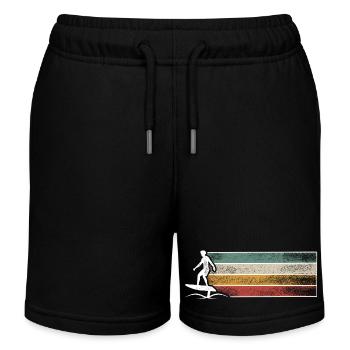 Hydroptère Surf Surf Surfer Hydroptère Surfen - Short de jogging enfant bio Stanley/Stella - noir - Devant