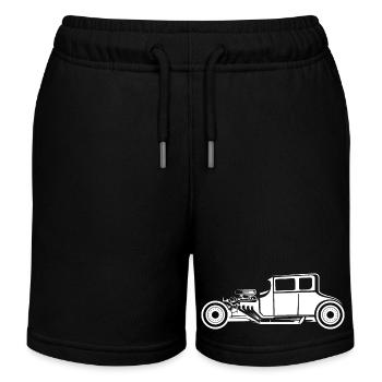 hot rod Symbol Oldtimer Illustration Grafik Icon - Kinder Organic Joggingshorts Mini Bolter von Stanley/Stella - Schwarz - Vorne