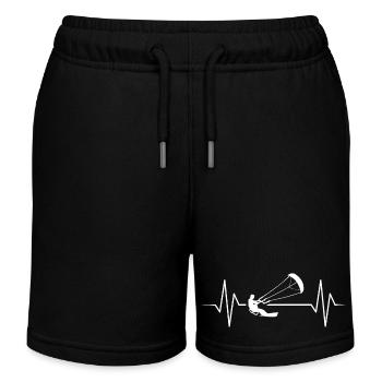 Kitesurf Kitesurfer Kiteboard Heartbeat - Short de jogging enfant bio Stanley/Stella - noir - Devant