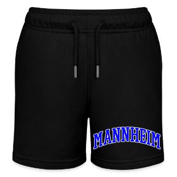 Lettrage Mannheim Bleu Blanc - Short de jogging enfant bio Stanley/Stella - noir - Devant
