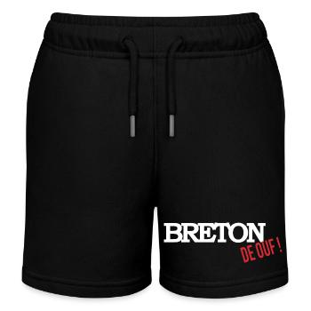 Breton de ouf - Short de jogging enfant bio Stanley/Stella - noir - Devant