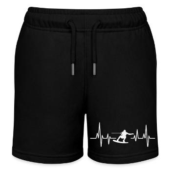 Wakeskaten Wakeskating Wakeskater Wakeboard - Kids Organic Sweat Shorts by Stanley/Stella - black - Front