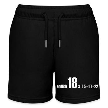 endlich 18 oder doch 50? - Kinder Organic Joggingshorts Mini Bolter von Stanley/Stella - Schwarz - Vorne