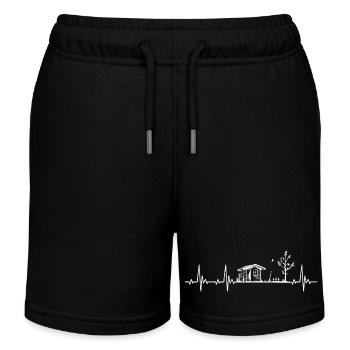 Kleingarten Gartenarbeit Gärtner Herzschlag - Kinder Organic Joggingshorts Mini Bolter von Stanley/Stella - Schwarz - Vorne