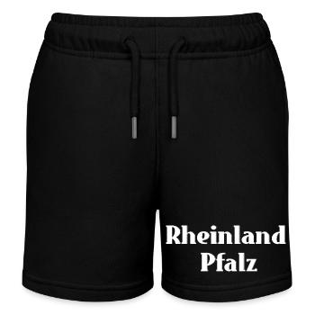 Pfalzliebhaber, Rheinland Pfalz - Kinder Organic Joggingshorts Mini Bolter von Stanley/Stella - Schwarz - Vorne