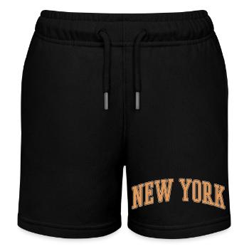New York Vintage Arch Lettering - Kinder Organic Joggingshorts Mini Bolter von Stanley/Stella - Schwarz - Vorne