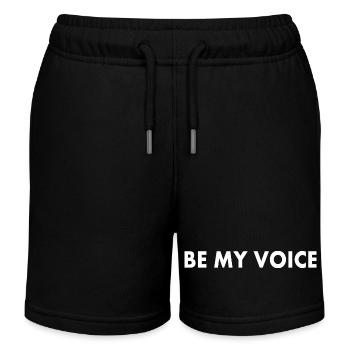 Be my voice - Short de jogging enfant bio Stanley/Stella - noir - Devant