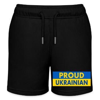 Proud ukrainian - Kids Organic Sweat Shorts by Stanley/Stella - black - Front